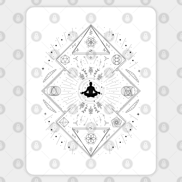 Meditation | Platonic Solids Sticker by CelestialStudio